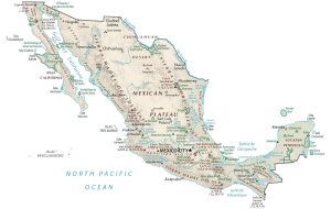 Mexico Physical Map