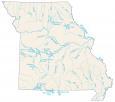Missouri Lakes and Rivers Map
