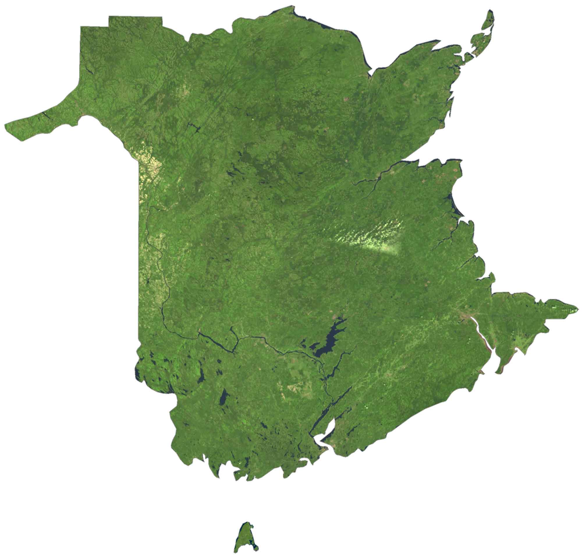 New Brunswick Satellite Map