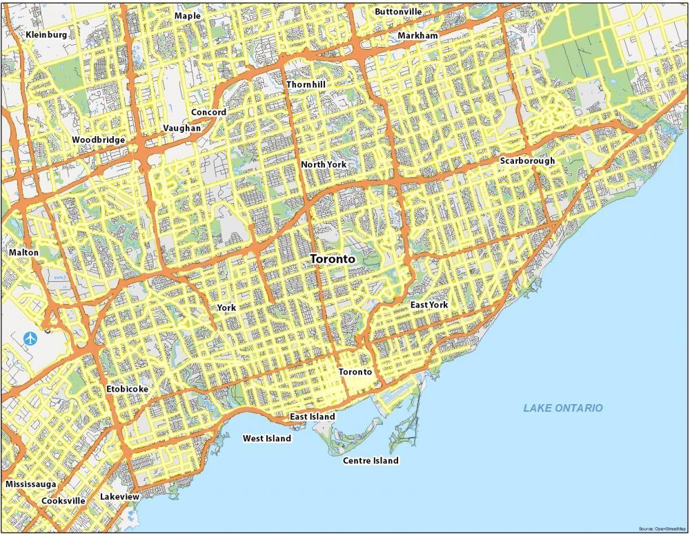 Toronto Map Canada