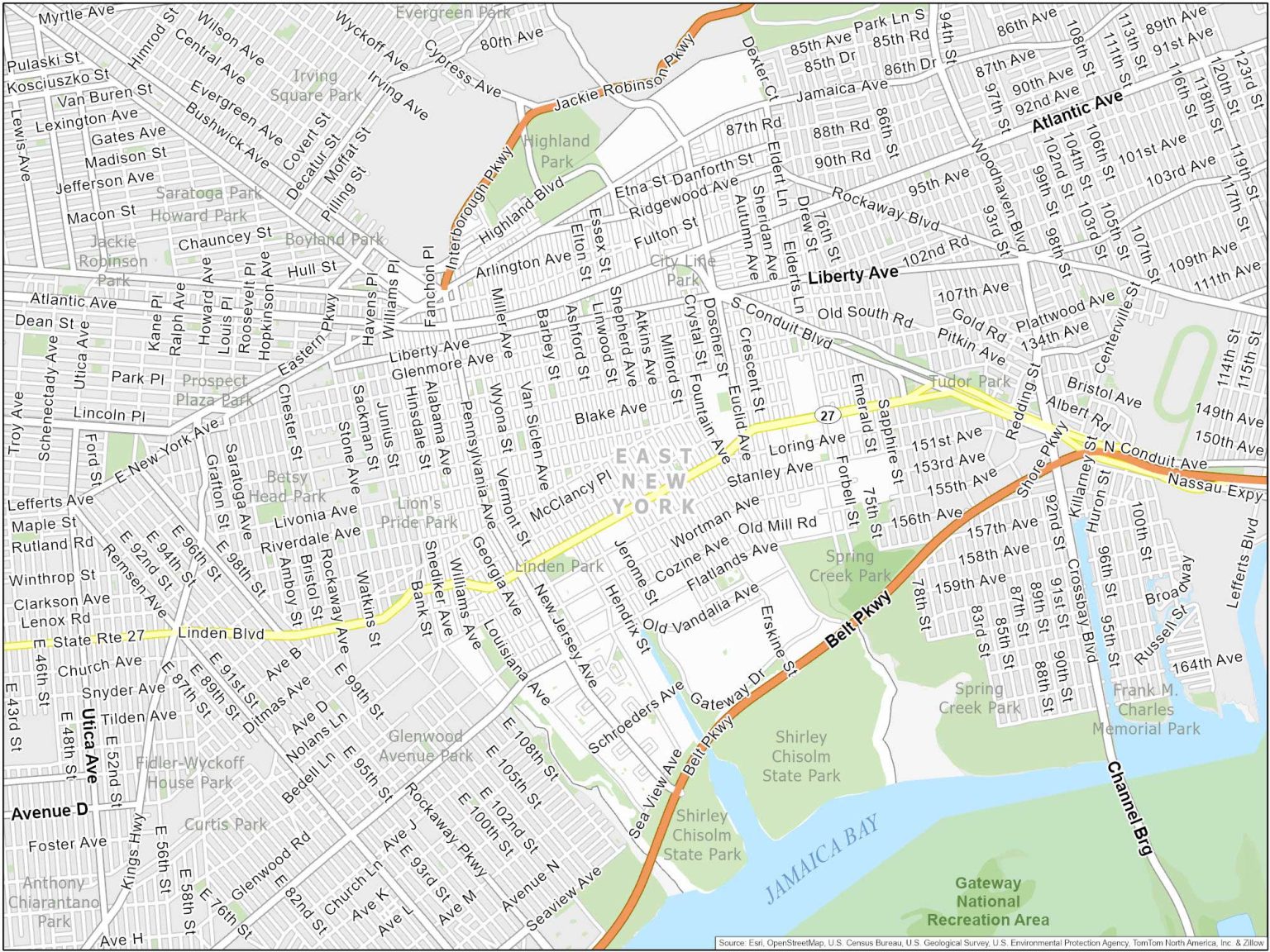 New York City East New York Map